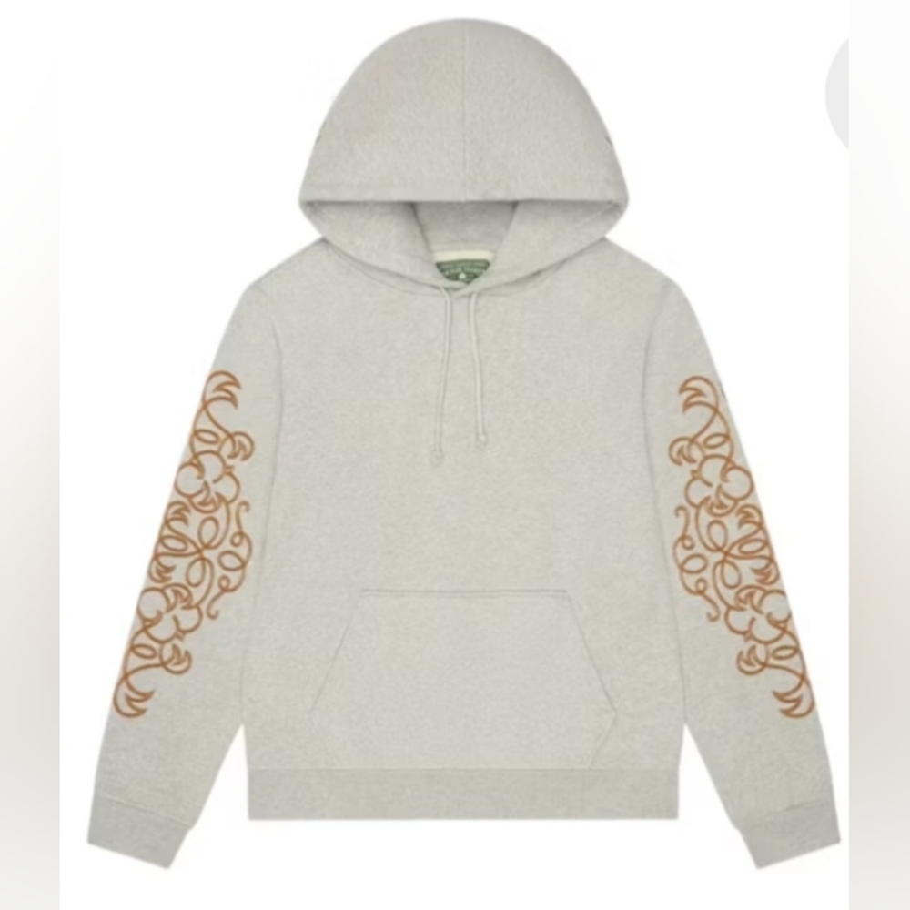 Denim Tears Western Print Hoodie Gray Mens Size XL Nwt